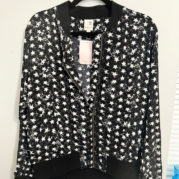 Pink Owl Jackets & Blazers - The Pink Owl Star Bomber Jacket NWT